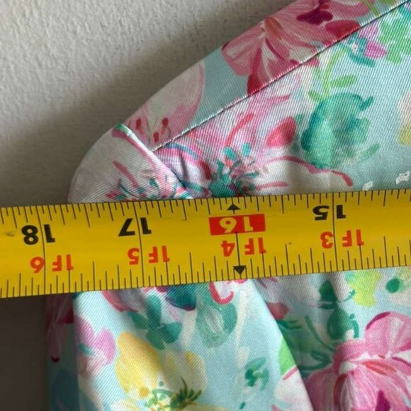 Zara Women Bloggers Favorite Floral Satin Double Breasted Blazer Multicolor Sz L - Picture 3 of 12